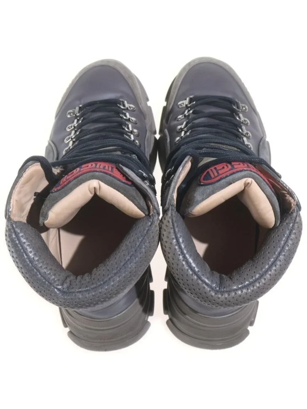 Gucci Flash Trek GG Cabas High Cut Sneakers Trekking Boots Brown